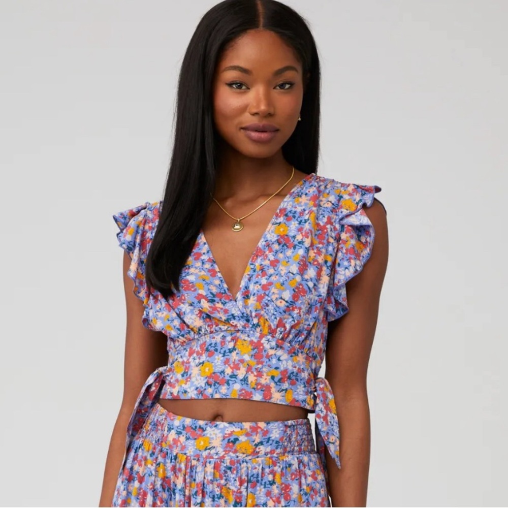 Free People Pretty Daze Floral Crop Top - XL